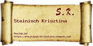 Steinisch Krisztina névjegykártya